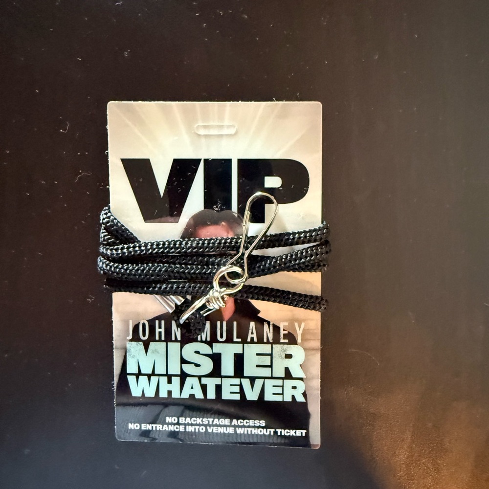 VIP John Mulaney 'Mister Whatever' Black Lanyard